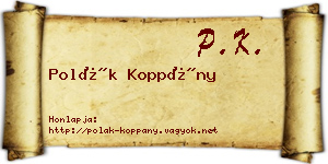 Polák Koppány névjegykártya